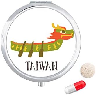 Kínai Sárkány Hajó Mérkőzés Utazási Tajvan Tabletta Esetben Zsebében Gyógyszer Tároló Doboz, Tartály Adagoló