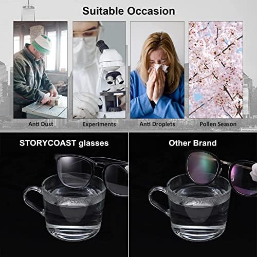 STORYCOAST Biztonsági Szemüveg a Nők a Férfiak Anti-Köd-Szemüveget, Védő Szemüveg Kék Fény Blokkoló Szemüveg