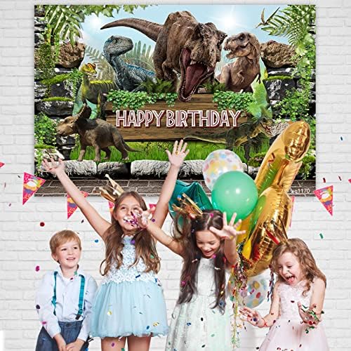 5x3ft Jurassic Világ Park Fotózás Háttérben Gyerekek Szülinapi Buli Banner Baba Zuhany Dinoszaurusz Háttér