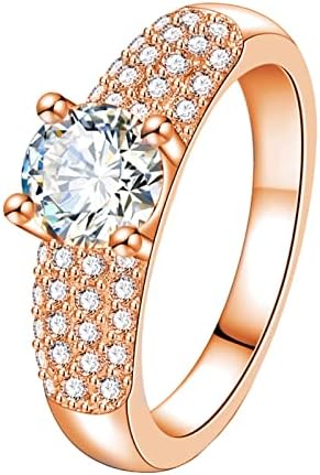 2023 Új Platina Bevonatú Divat Gyűrű Behozott Rose Arany, Ezüst, Gyémánt, Rózsaszín-Sárga Gyémánt Eljegyzési