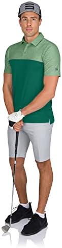 A férfiak Modern, Két Tónusú Colorblock Golf Polo - Száraz Fit 4-Way Stretch Anyagból. Nedvesség Wicking,
