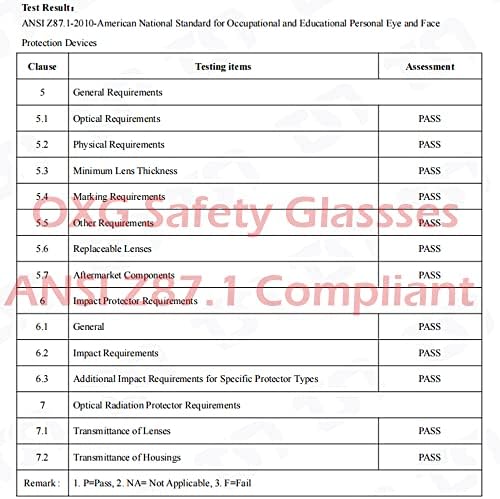 OXG 6 Pack Védőszemüveget ANSI Z87.1 Szemüveg, Anti-Köd Védő Biztonsági Szemüveg Labor Védőszemüveg Férfiak