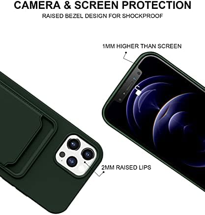 Homstect Szilikon Kártya Esetben Kompatibilis az iPhone 12/iPhone 12 Pro 6.1 colos, Sokk-Elnyelő Védő