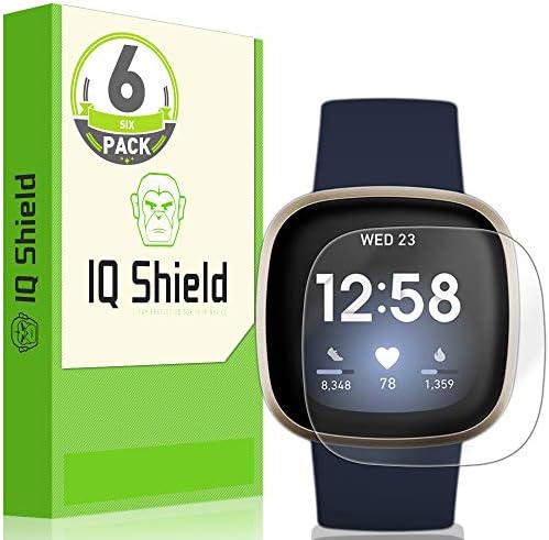 IQ Pajzs képernyővédő fólia Kompatibilis Fitbit Versa 3 (6-Pack) Anti-Buborék Tiszta Film