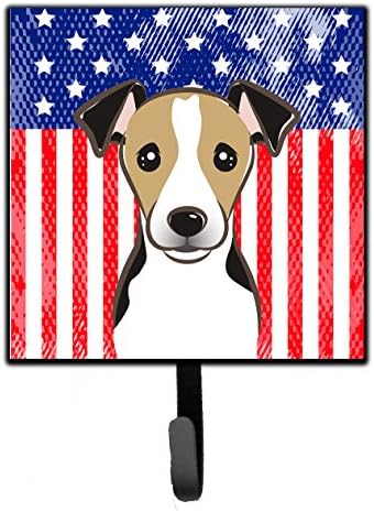 Caroline Kincsek BB2191SH4 Amerikai Zászló, Jack Russell Terrier Póráz, vagy a Kulcs Birtokosa -, Fal