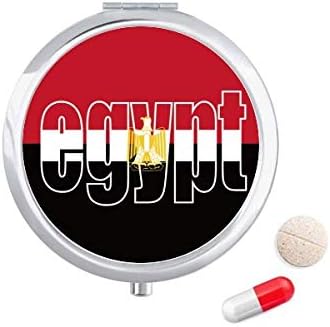 Egyiptom Ország Zászló Neve Tabletta Esetben Zsebében Gyógyszer Tároló Doboz, Tartály Adagoló