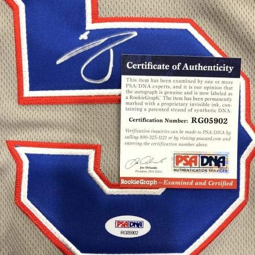 Willie Calhoun aláírt mez PSA/DNS-Texas Rangers Aláírt - Dedikált MLB Mezek
