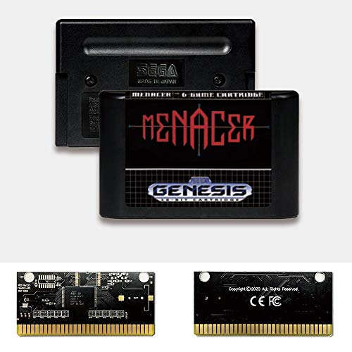 Aditi Menacer 6-Játék Kazetta - USA Címke Flashkit MD Electroless Arany PCB Kártya Sega Genesis Megadrive