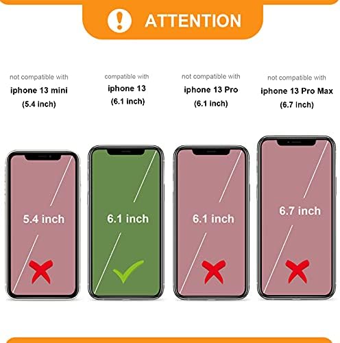 Bocasal Pénztárca tok iPhone 13 Kompatibilis MagSafe Mágneses RFID-Blokkoló Levehető Prémium PU Bőr Flip